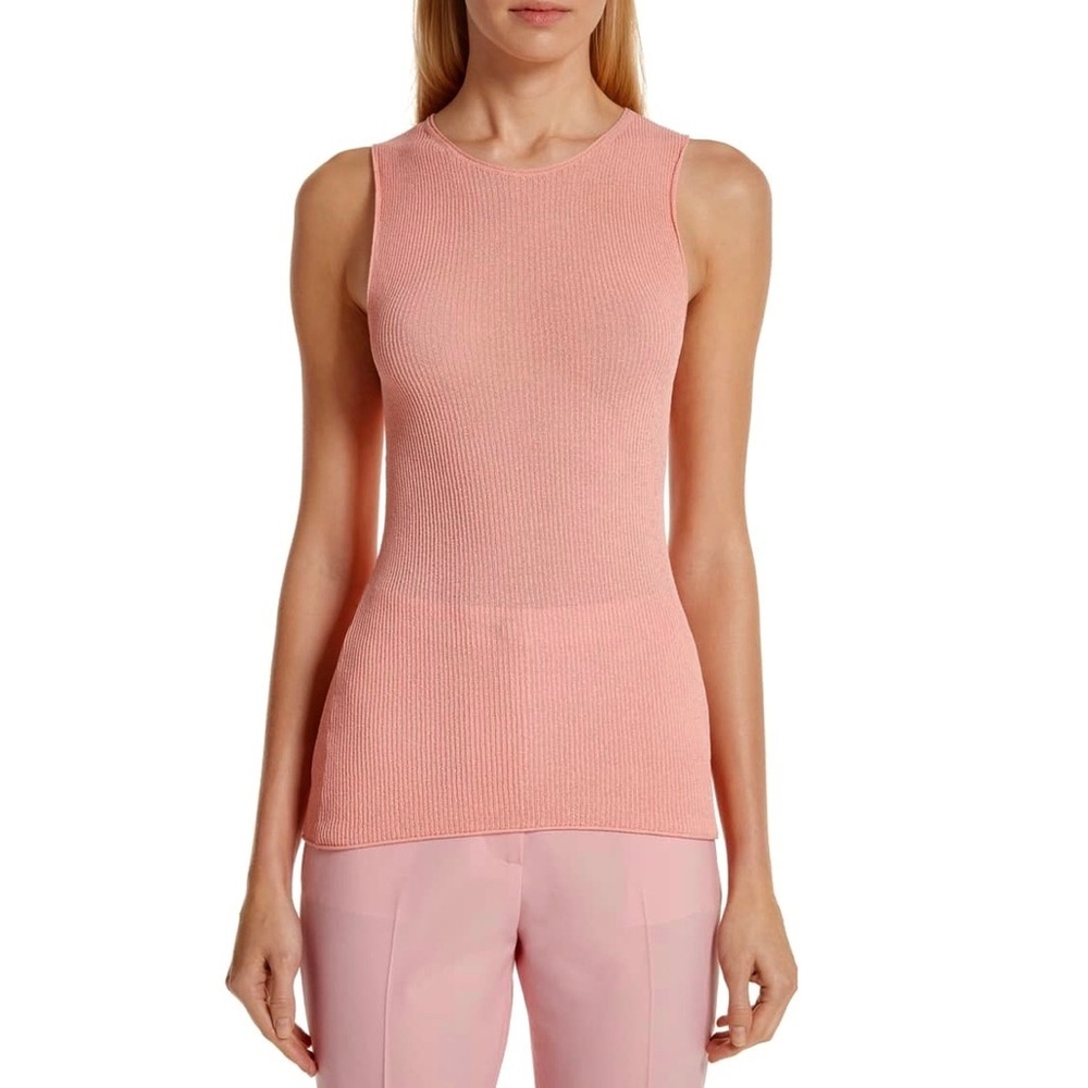 Partow Sasha Ribbed Tank in Rose.